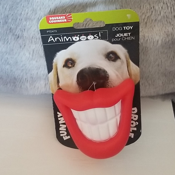 smiley face dog toy